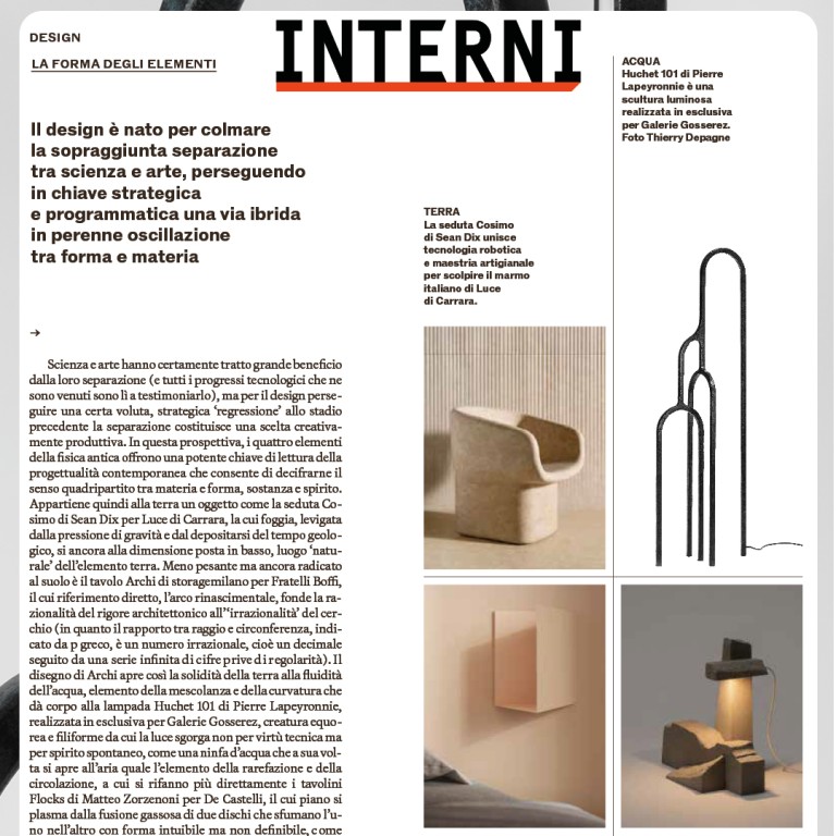 INTERNI - Design - La Forma Degli Elementi